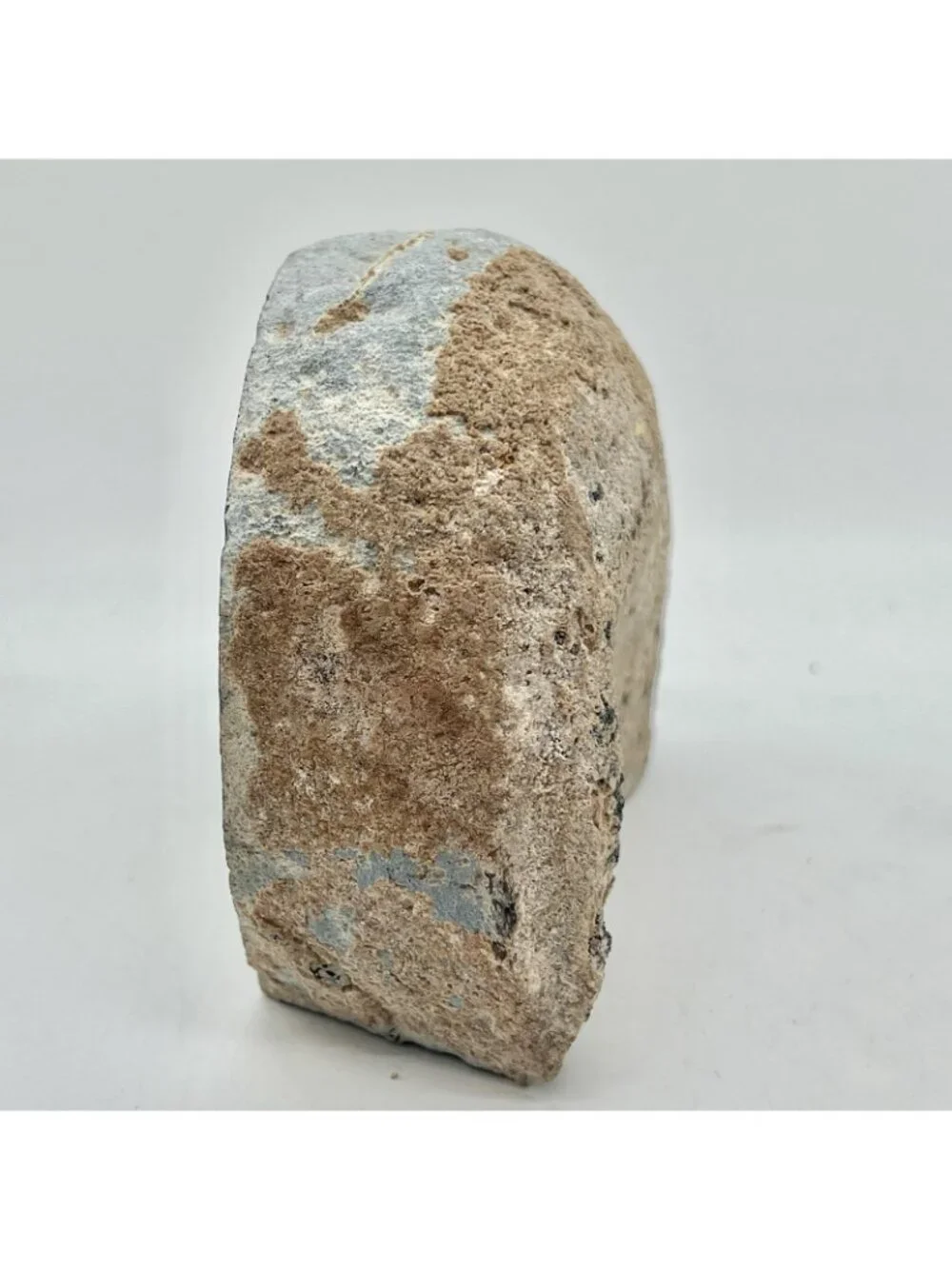 Natural Agate Geode Half Quartz Crystal Druzy Polished Stone Decor 4.25in